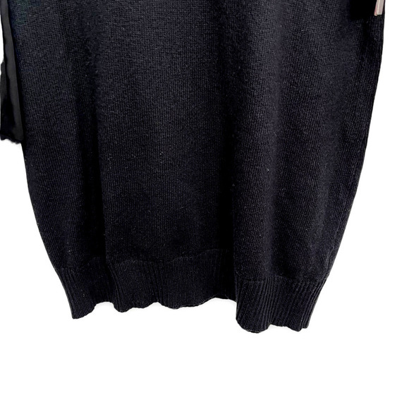 Vince Camuto NWT Layered Mixed Media Long Sleeve Black Sweater Dress Small - Picture 9 of 12